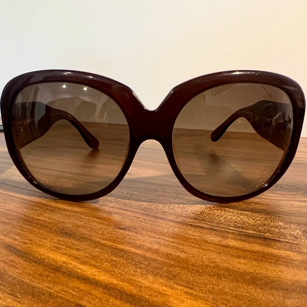 Brown Oversized Versace Sunglasses